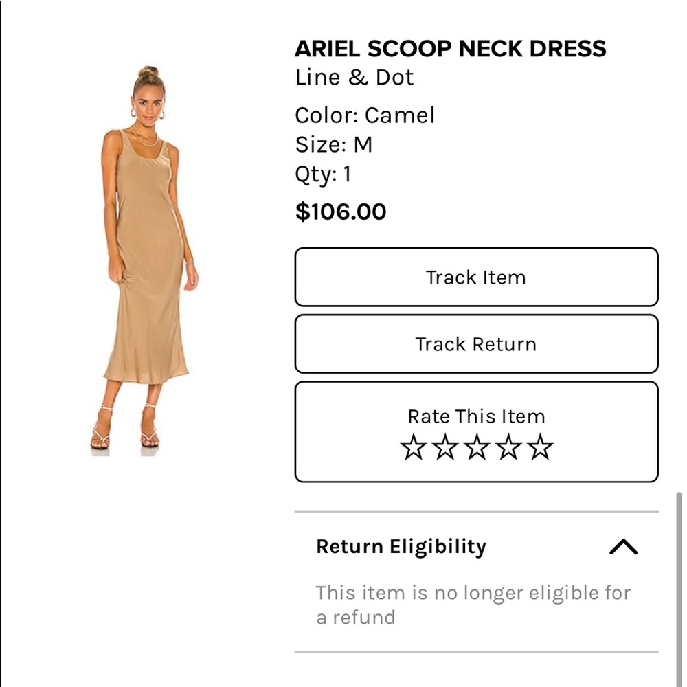 NWT- Ariel Scoop Neck Midi dress